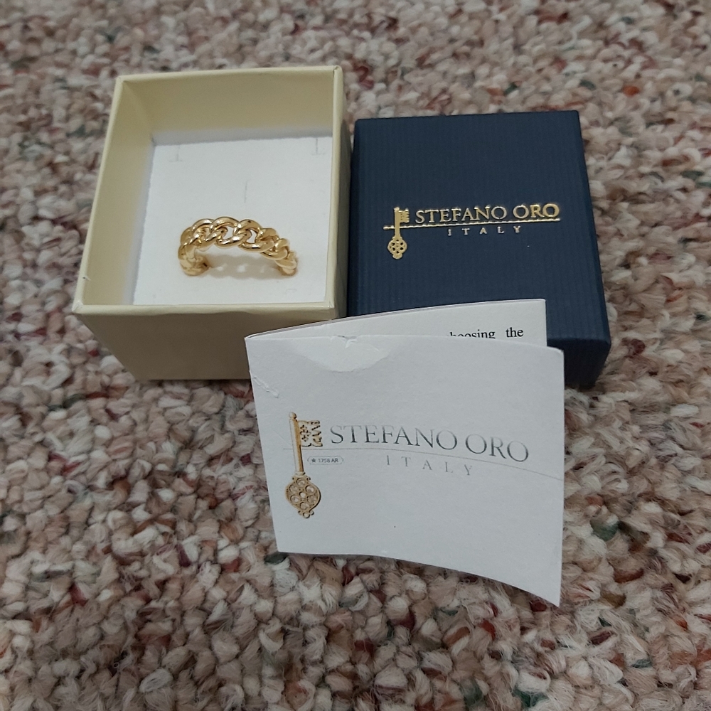 Stefano oro 14k italy gold infinity ring size 6